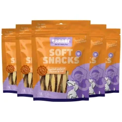 5x Braaaf Twisted Sandwich Hondensnack Kip - Vis 85 gr