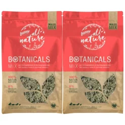 2x Bunny Nature Botanicals Konijnensnack Frambozenblad & Korenbloem 400 gr