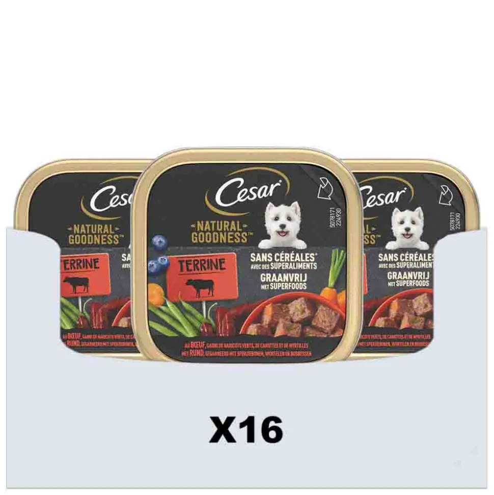 16x Cesar Natural Goodness Alu Paté Rund Graanvrij 100 gr