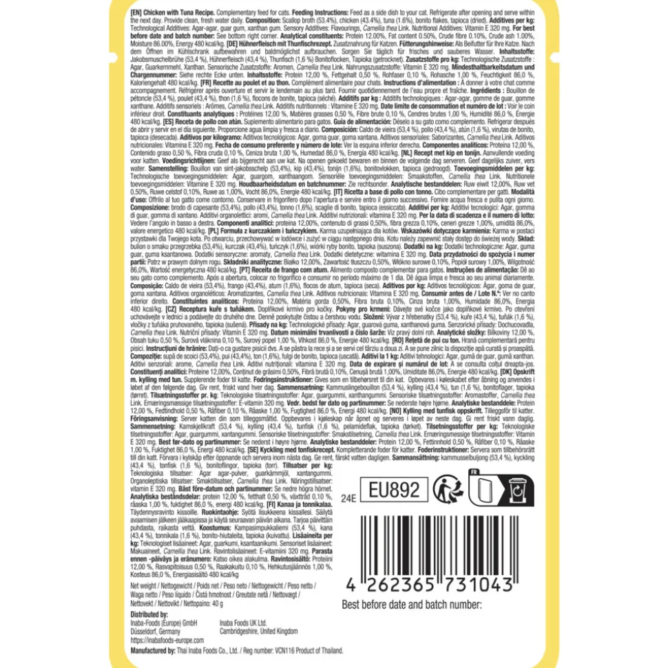 12x Ciao Dashi Delights Delicate Flakes Kattenvoer Nat Chicken & Tuna 40 gr