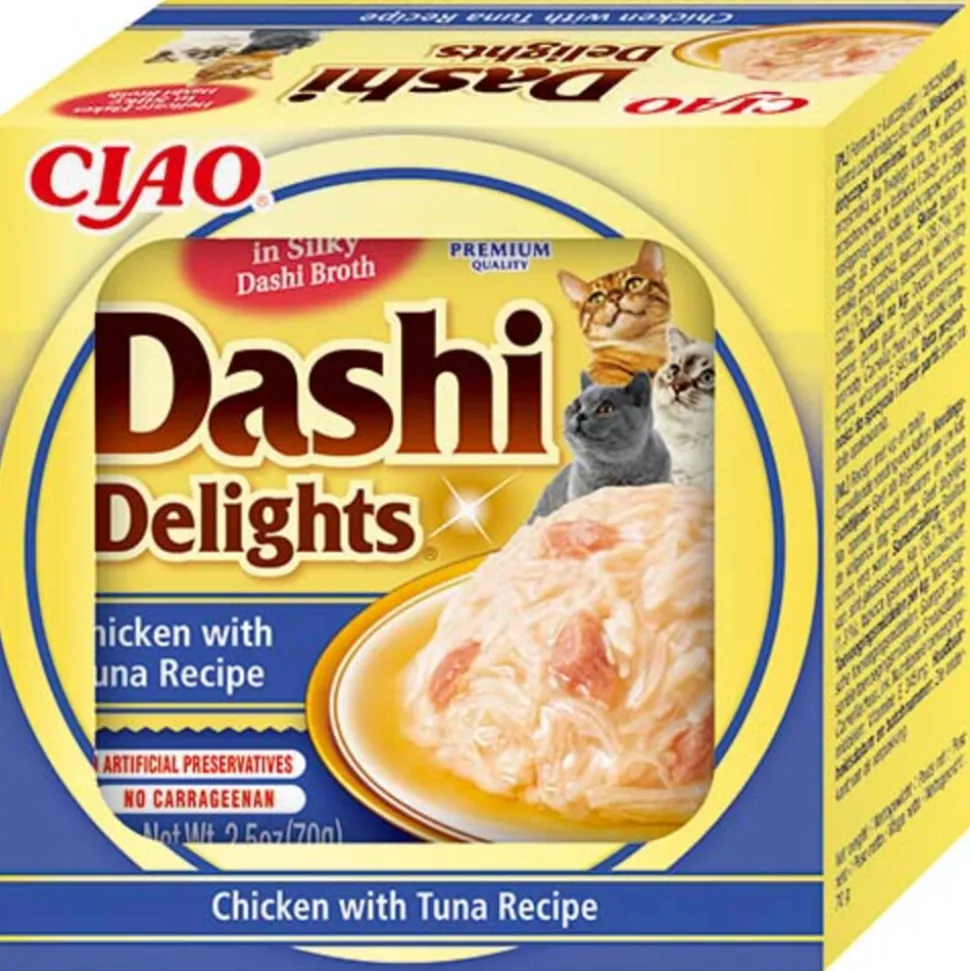 6x Ciao Dashi Delights Kattenvoer Nat Chicken & Tuna 70 gr
