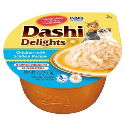 6x Ciao Dashi Delights Kattenvoer Nat Chicken & Scallop 70 gr