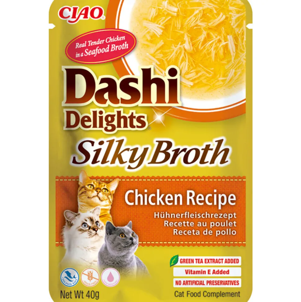 12x Ciao Dashi Delights Silky Broth Kattenvoer Nat Chicken 40 gr
