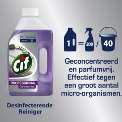 6x Cif Professional 2-in-1 Desinfecterende Keukenreiniger Pro Formula 2 liter