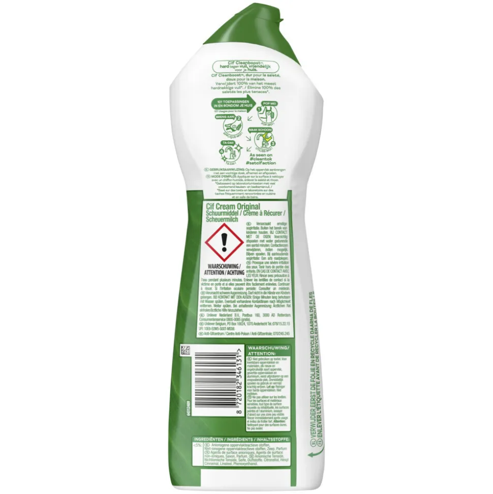 8x Cif Schuurmiddel Cream Original 750 ml