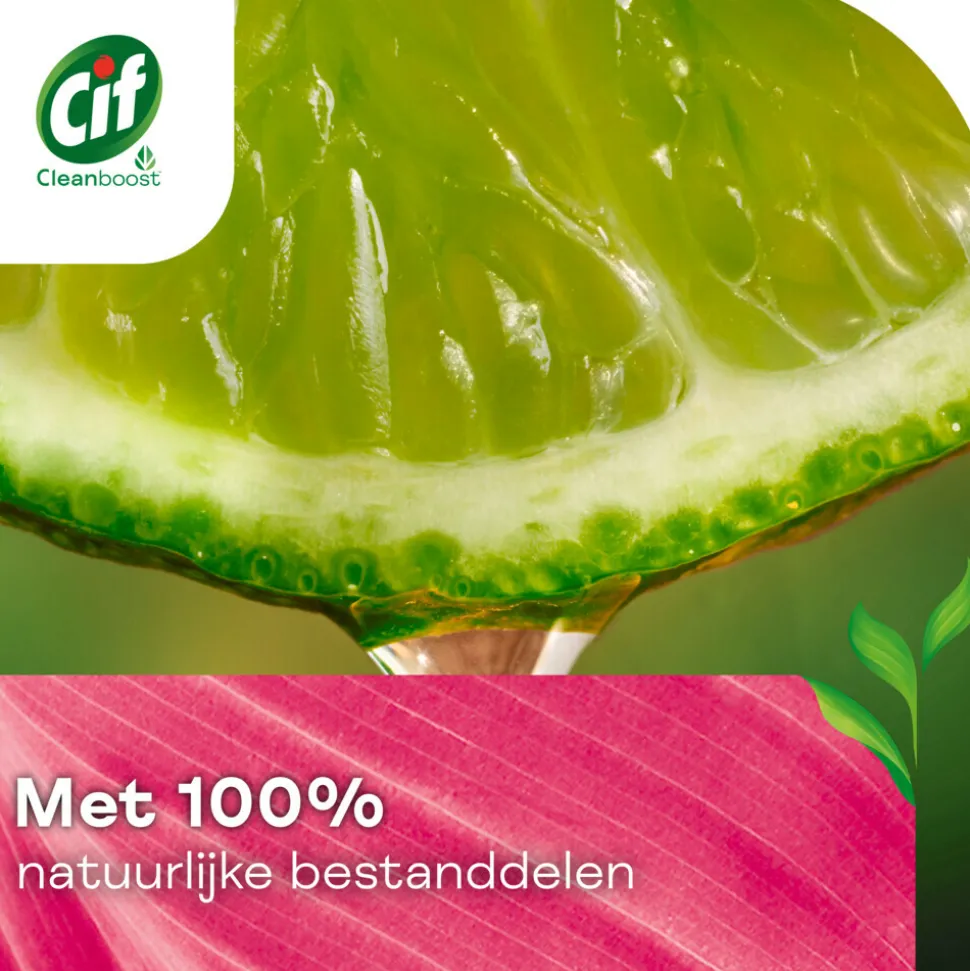 8x Cif Schuurmiddel Cream Pink Flower 750 ml
