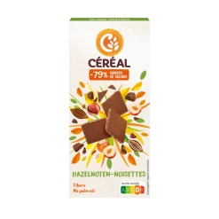 3x Céréal Chocotablet Hazelnoot 80 gr