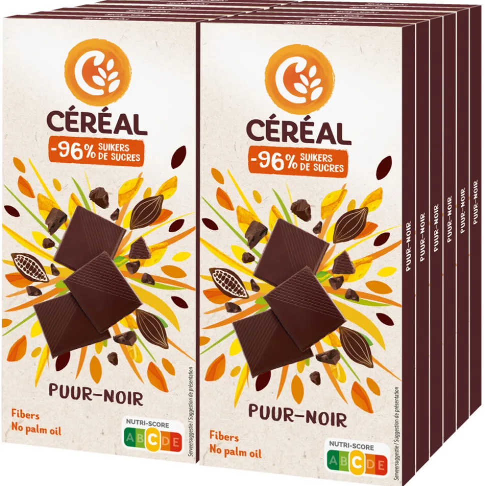 12x Céréal Chocotablet Puur 80 gr