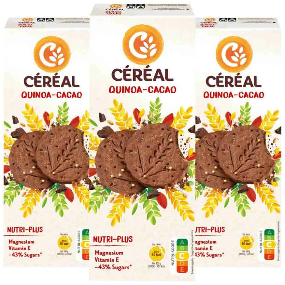 3x Céréal Koekjes Quinoa Cacao 132 gr