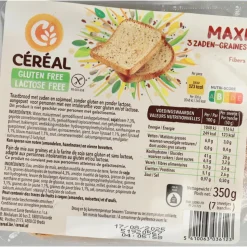 6x Céréal Maxi Brood 3 Zaden Glutenvrij En Lactosevrij 350 gr
