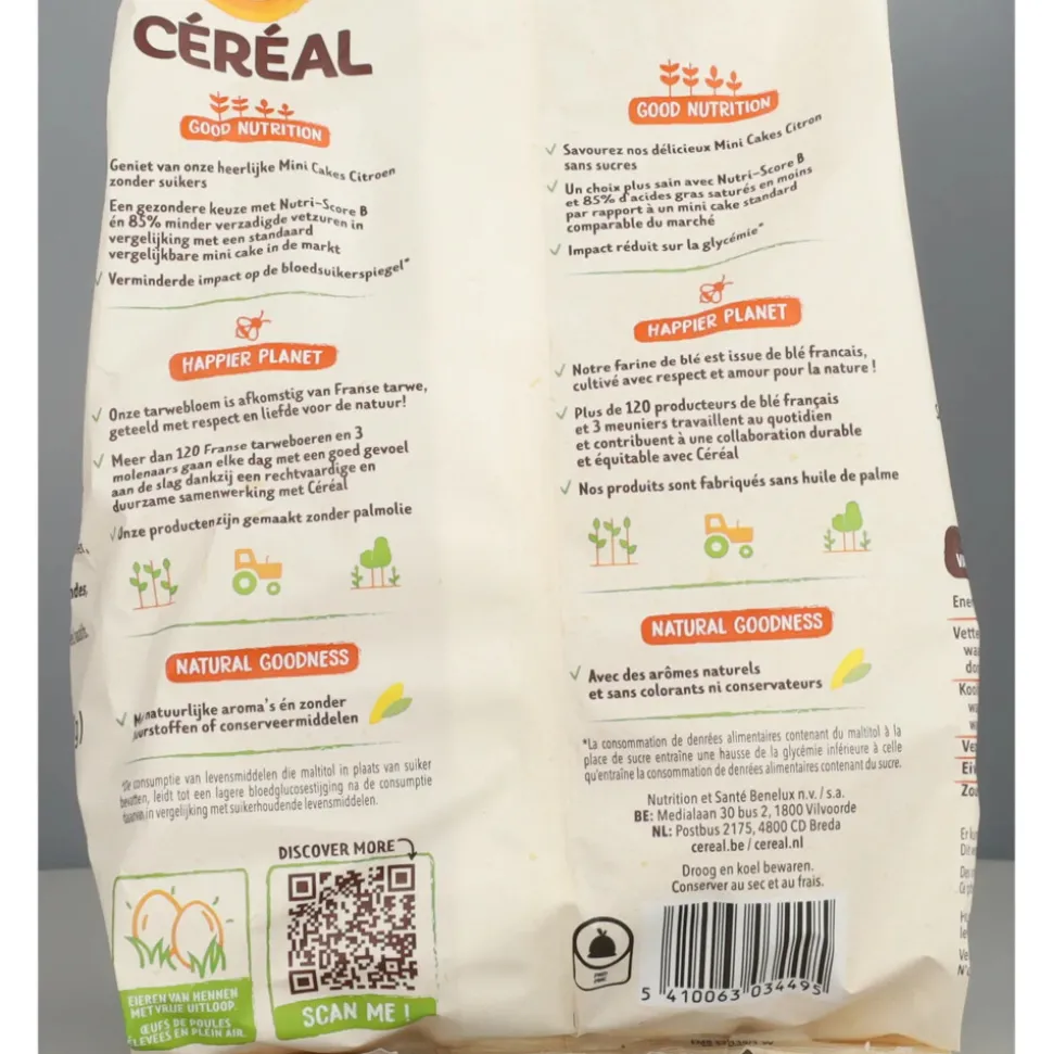 3x Céréal Mini Cakes Citroen 196 gr