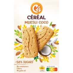 3x Céréal Muesli en Kokos Koeken 200 gr