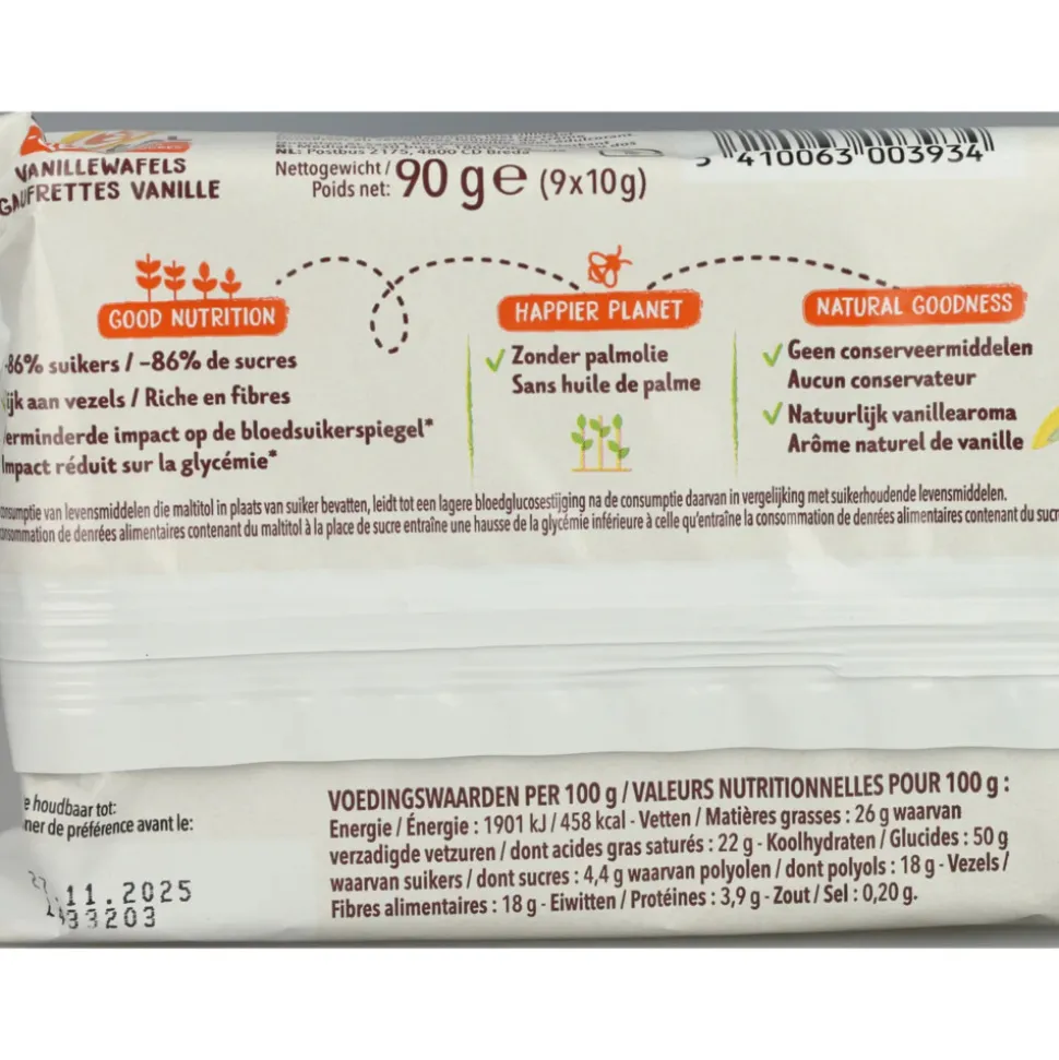 12x Céréal Vanillewafels 90 gr