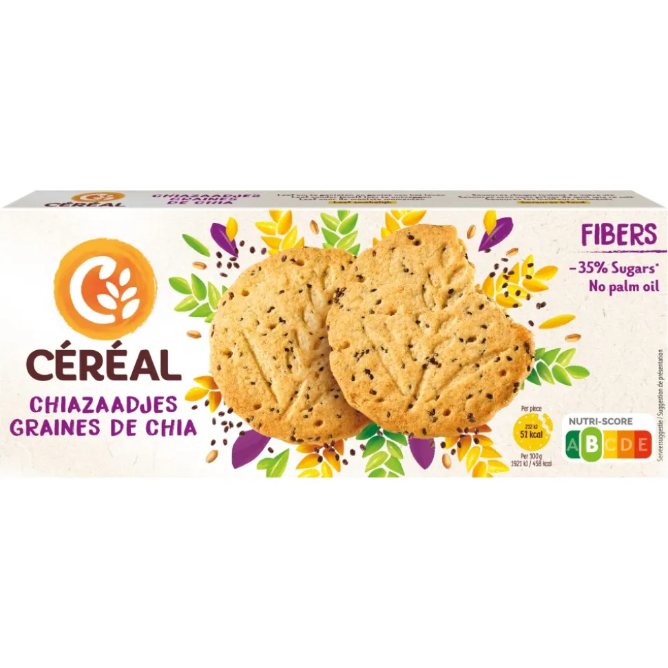 3x Céréal Zandkoekjes Chiazaadjes 132 gr