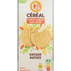 3x Céréal Zandkoekjes Natuur Suikervrij 132 gr