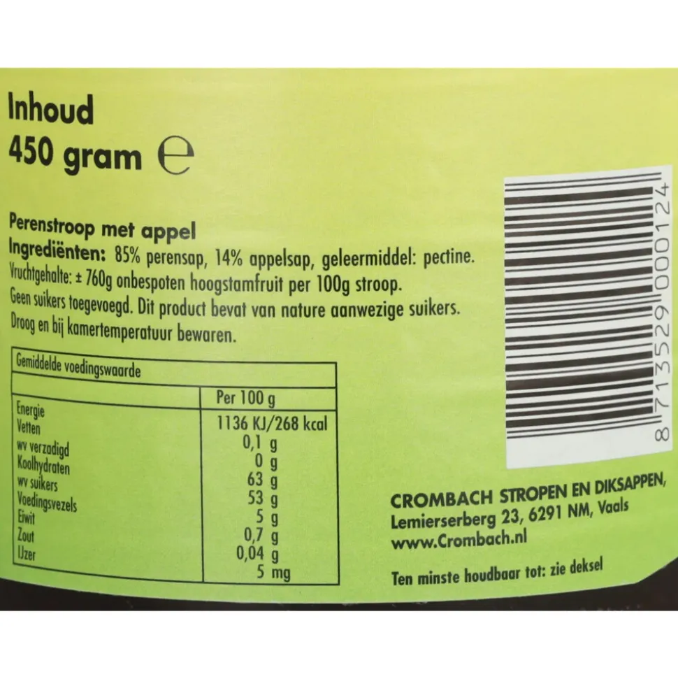 3x Crombach Perenstroop 450 gr