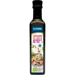 3x Damhert Biofood Lijnzaadolie Koudgeperst Biologisch 250 ml