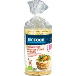3x Damhert Biofood Maiswafels Met Lijnzaad BIO 150 gr
