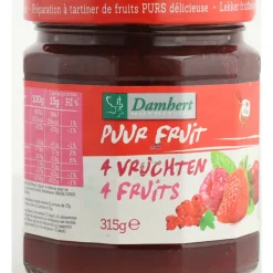 3x Damhert Confituur Puur Fruit 4 Vruchten 315 gr