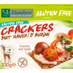 3x Damhert Crackers Haver Glutenvrij Lactosevrij 230 gr