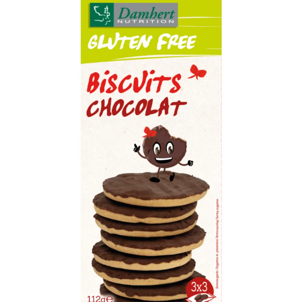 3x Damhert Glutenvrij Biscuits Chocolat 112 gr