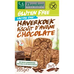 3x Damhert Haverkoekjes Chocolade Glutenvrij 165 gr