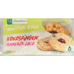 3x Damhert Kokosringen Fruitvulling Glutenvrij 240 gr