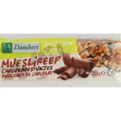 3x Damhert Mueslireep Chocolade Glutenvrij 30 gr