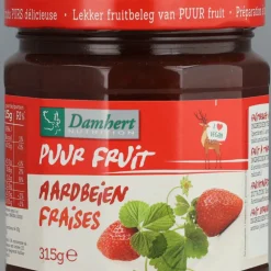3x Damhert Puur Fruit Confiture Aardbei 315 gr