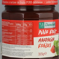 3x Damhert Puur Fruit Confiture Aardbei 315 gr