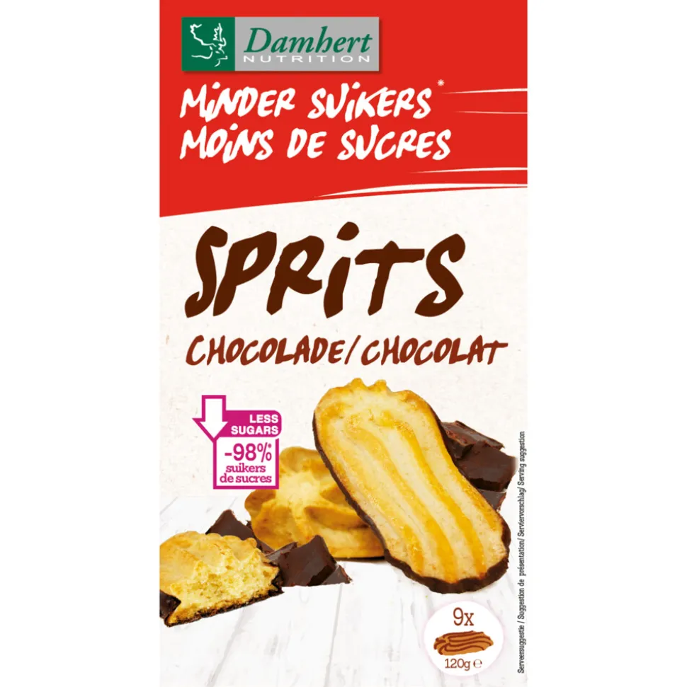 3x Damhert Tag Sprits Koek Choco 120 gr