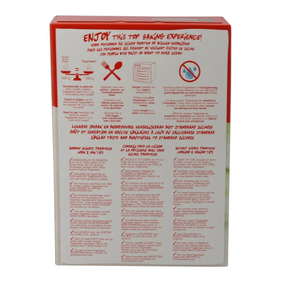 3x Damhert Tagatesse Zoetmiddel Suikervrij 500 gr