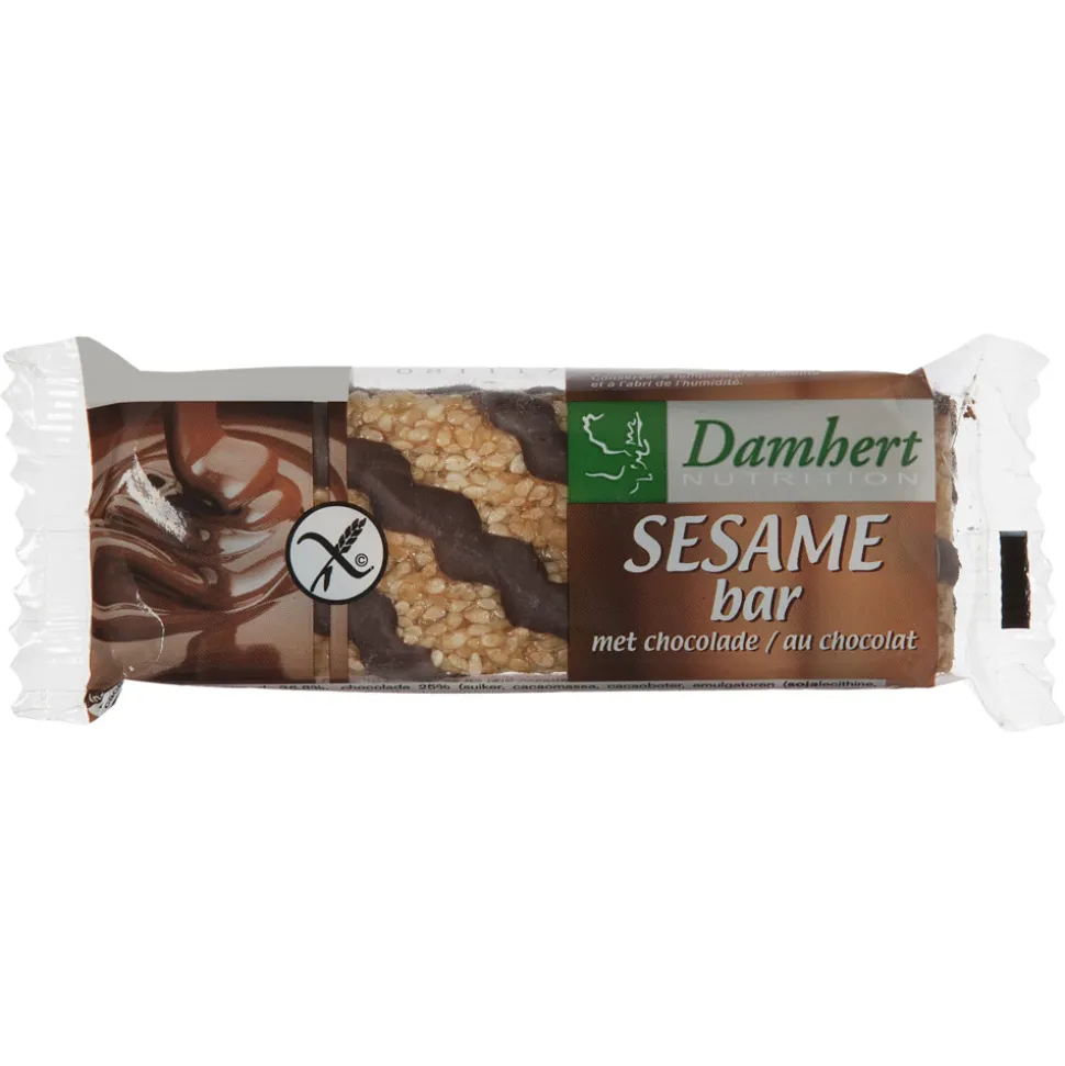 3x Damhert Traditional Sesambar Chocolade Glutenvrij 45 gr