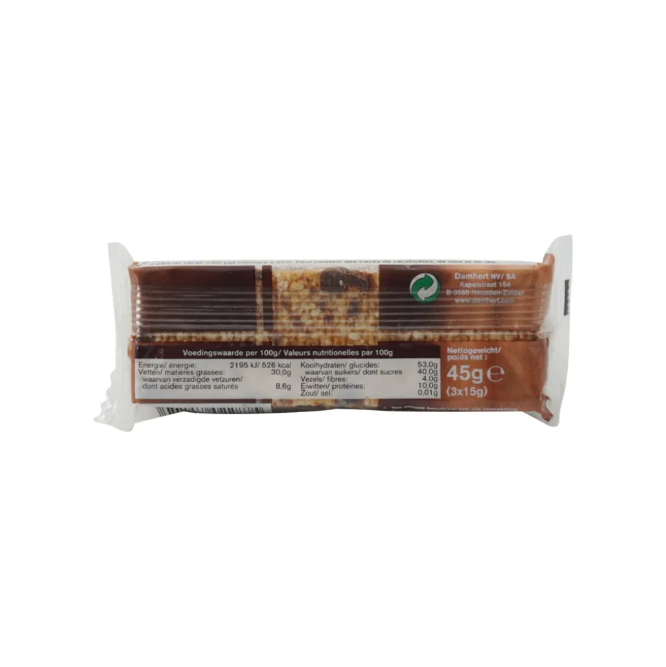3x Damhert Traditional Sesambar Chocolade Glutenvrij 45 gr
