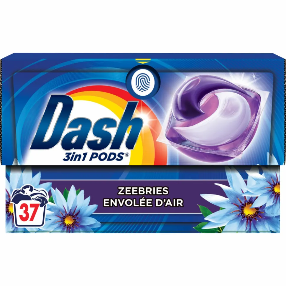 4x Dash Wasmiddelcapsules 4in1 Pods Zeebries 37 stuks