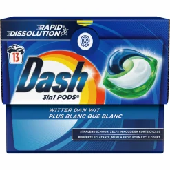 4x Dash Wasmiddelcapsules 3in1 Pods Witter dan Wit 13 stuks