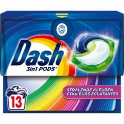 4x Dash Wasmiddelcapsules 3in1 Pods Stralende Kleuren 13 stuks