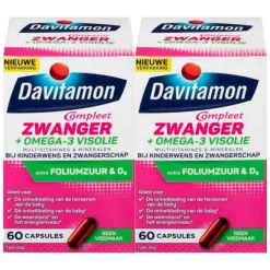2x Davitamon Compleet Mama Omega-3 Visolie 60 capsules