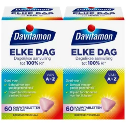2x Davitamon Elke Dag 60 kauwtabletten