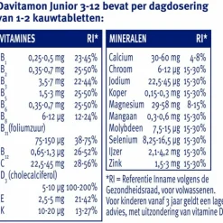 2x Davitamon Junior 3+ Kauwvitamines Banaan 120 kauwtabletten