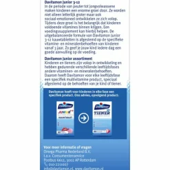 2x Davitamon Junior 3+ Kauwvitamines Framboos 60 kauwtabletten