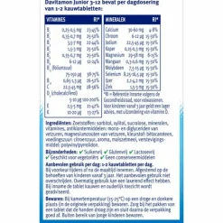 2x Davitamon Junior 3+ Multivruchten 120 kauwtabletten