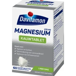 2x Davitamon Magnesium Kauwtablet 60 tabletten