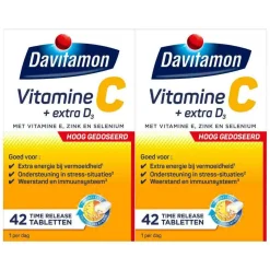 2x Davitamon Vitamine C Hoog Gedoseerd + Extra D3 42 tabletten