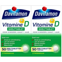2x Davitamon Vitamine D Kind 50 smelttabletten