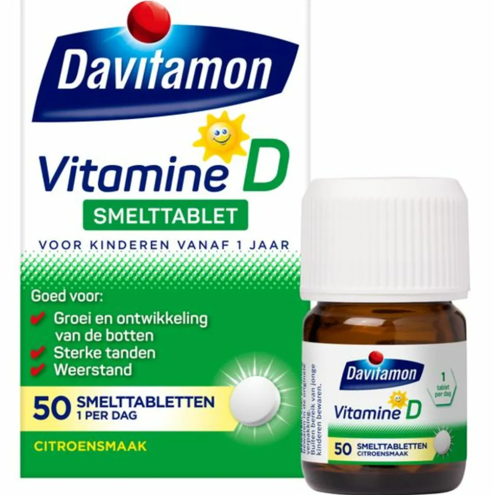 2x Davitamon Vitamine D Kind 50 smelttabletten