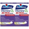 2x Davitamon Vitamine D3 20MCG Hoog Gedoseerd 75 smelttabletten