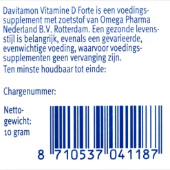 2x Davitamon Vitamine D3 20MCG Hoog Gedoseerd 75 smelttabletten