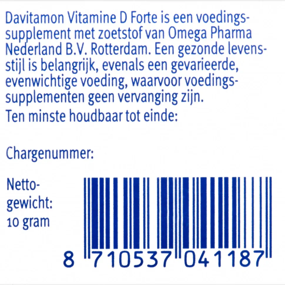 2x Davitamon Vitamine D3 20MCG Hoog Gedoseerd 75 smelttabletten
