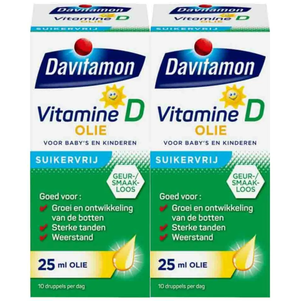 2x Davitamon Vitamine D Olie 25 ml